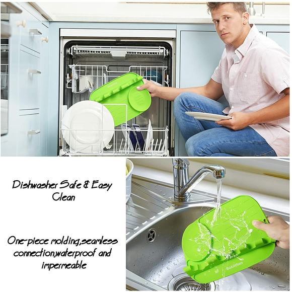 Silicone Utensil Rest Spoon Rest Heat-Resistant W/Drip Pad for Multiple Utensils - Picture 5 of 10